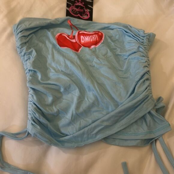 NWT O-Mighty Cherry Graphic Tube Top S - Picture 7 of 7